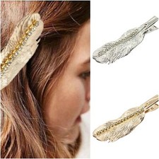 Feder Haarclip Strass