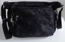 Kipling Gabbie, schwarz mit Muster & Robot Affen, Crossbody