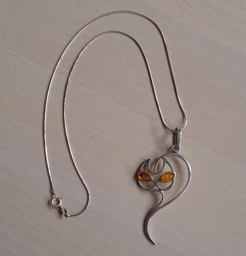 Silber und bernsteinaugen - silber,