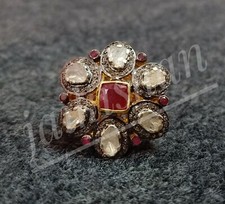 Natürlich Polki Diamant Rubin