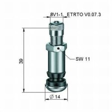 Metallventil 39mm 4 x