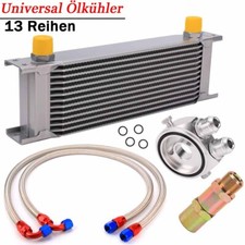 13 Reihen Universal Zusatz Ölkühler Set Kit inkl. Anschluss Gewindeadapter DHL
