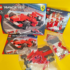 Lego 8362 8389 Racers Ferrari F1 1:24 Rückziehmotor M Schumacher & A Barrichello