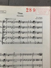 Titus Ouvertüre Mozart Curt Herold Orchester Partitur + Stimmen Akkordeon Noten