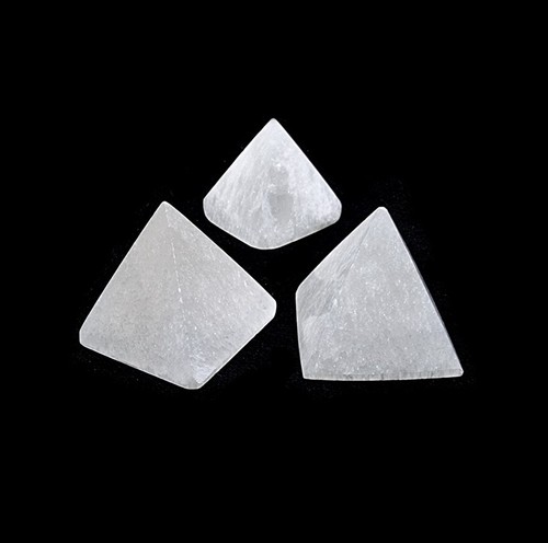 Selenit pyramide geschliffen - pyramide,