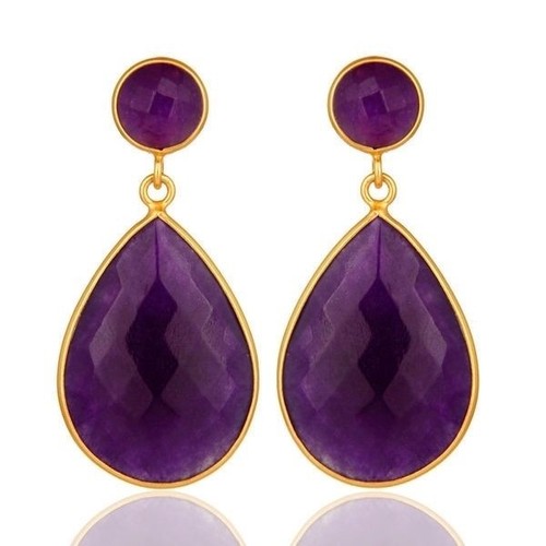 18k vergoldet amethyst - 18k, 925