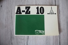 Original Deutz-Schlepper A-Z 10  mit Verkaufsargumente der Serie 06