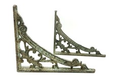 2 Regalwinkel Gusseisen Vintage Regalträger Winkel Konsole Wand Antik Jugendstil