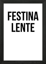 Festina Lente Zitat gerahmtes