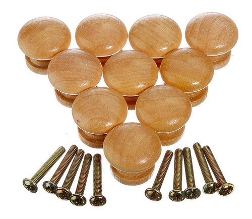 10x möbelknöpfe holz möbel - möbelknöpfe,