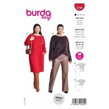 Burda Easy Schnittmuster Nr. 5796 - Kleid & Shirt - weiter Hals - große Größen