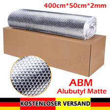 2mm 50x400cm Alubutyl Matte Dämmmatte Selbstklebend Anti-Dröhn Fahrzeugdämmung