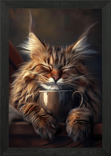 Maine coon kaffee katze - kaffee,