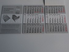 Kalenderblätter Ersatzkalendarium 2026 u. 2027 für Edelstahlaufsteller 26 Monate