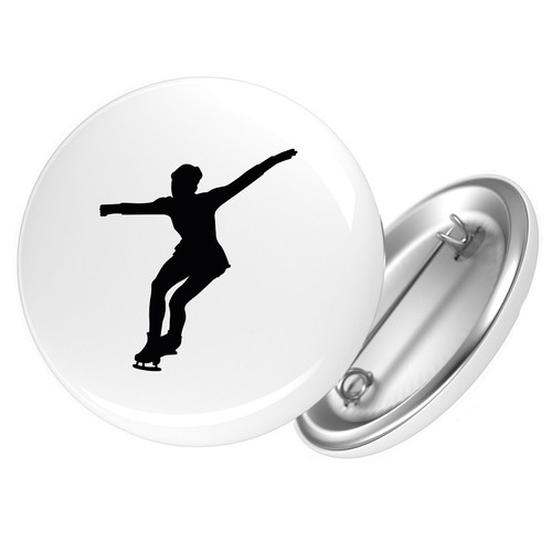 Button eiskunstlauf silhouette - eiskunstlauf,