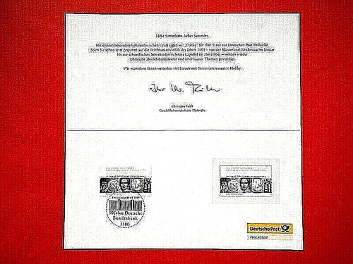 Belege ersttagsblatt faltblatt - belege,