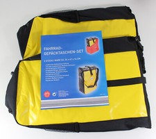 LKW Plane Kuriertasche 2er Set Gelb Fahrrad Seitentasche Tarpaulin Rollverschluß