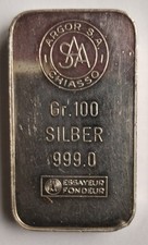 Lingote de 100 Gramos de Plata