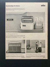 Braun Radio Koffersuper Rasierer Combi Multipress 1958 Vintage Werbung Reklame