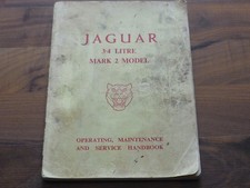 JAGUAR Mark 2 3.4 Owners Manual 1962 Operating Maintainance and Service Handbook