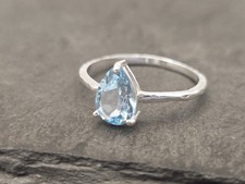 Blautopas ring aus 925 - blautopas,