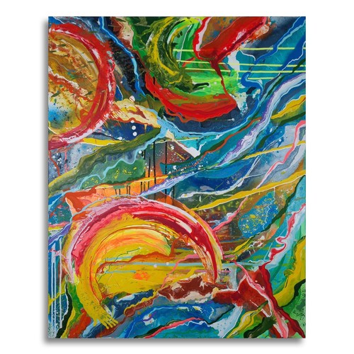 Majer acryl abstrakt - majer,