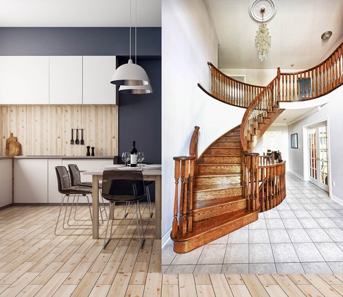 Hölzerne treppen h119 - 3d,