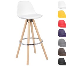 2x Barhocker Bistrohocker Barstuhl Tresenhocker Weiß aus Kunstleder hb45ws-2