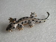 Alte Brosche - Eidechse -