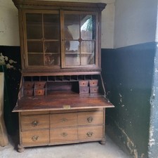 Barock Schreibsekretär mit Vitrinenaufsatz ca.1780