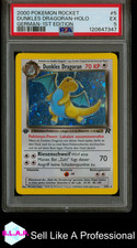 DUNKLES DRAGORAN-HOLO GERMAN-1ST EDITION POKEMON ROCKET 2000 5 PSA 5