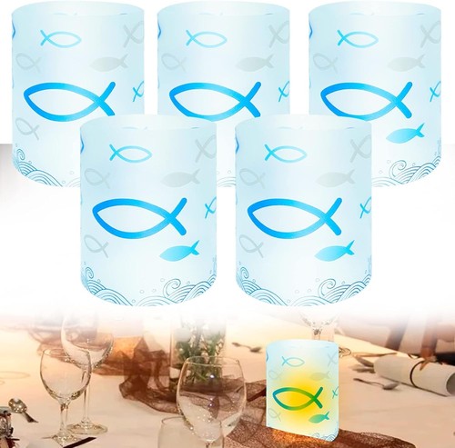 Windlicht fisch tischdeko - fisch, 16