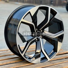 4X 20 Zoll RSQ8 4M Style Schwarz 5X112 Felgen passend für Audi A5 A7 Q7 Q8...