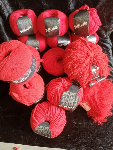 Wollpaket 700g rote wolle - wollpaket,