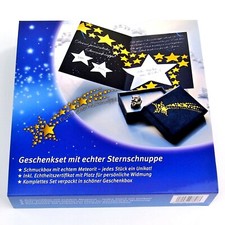 echte Sternschnuppe - Geschenkset / Box mit Meteorit aus Argentinien ca. 6 - 8 g