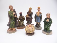 Krippen Figuren Weihnachten Handbemalt Kunstharz ca 9-12cm Jesus Könige Maria