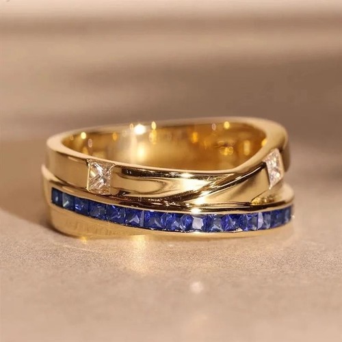 Ring gold blaue zirkonia - blaue,
