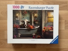 Puzzle Ravensburger Kuh Bunt Badewanne Sammlungsauflösung 1000 Teile