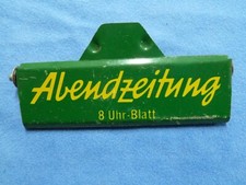 Zeitungsklemme Abendzeitung alte Reklame Zeitung Zeitungshalter