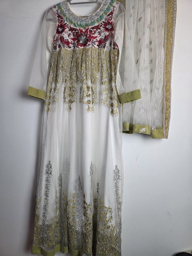 Indisches damenkleid weiß - indisches,