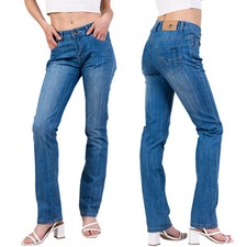 Damen Jeans Hose Hüftjeans Gerades Bein Bootcut Gerader Schnitt Straight-Leg
