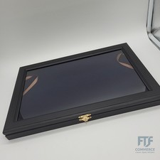 Uhrenbox Holzvitrine Sammlerbox 100 Pins Anstecknadeln schwarz Uhrenhütte 5810