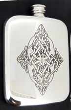 Zinn Flachmann 6oz, keltisches