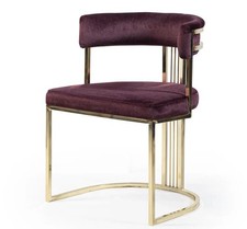 Esszimmerstuhl Rot Gold