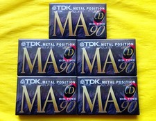 5x TDK MA 90 METAL Cassette Tapes 1995-1997 + OVP + SEALED +