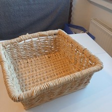 Korb geflochten viereckig groß 37 x 36 x 13 cm Weidenkorb