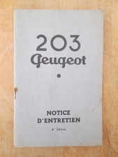 Peugeot 203 - Maintenance