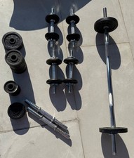 Hantel Set verstellbar, gebraucht in schwarz-chrom