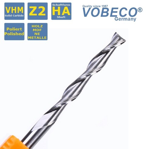 Vobeco vhm fräser 2 - , z=2