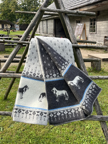 Klippan wolldecke husky - wolldecke, hund